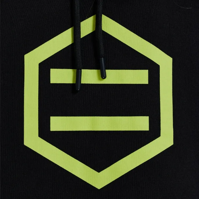 Dolly Noire Hoodie Hexagon Logo DLYNR SW068-SA-03 black-yellow