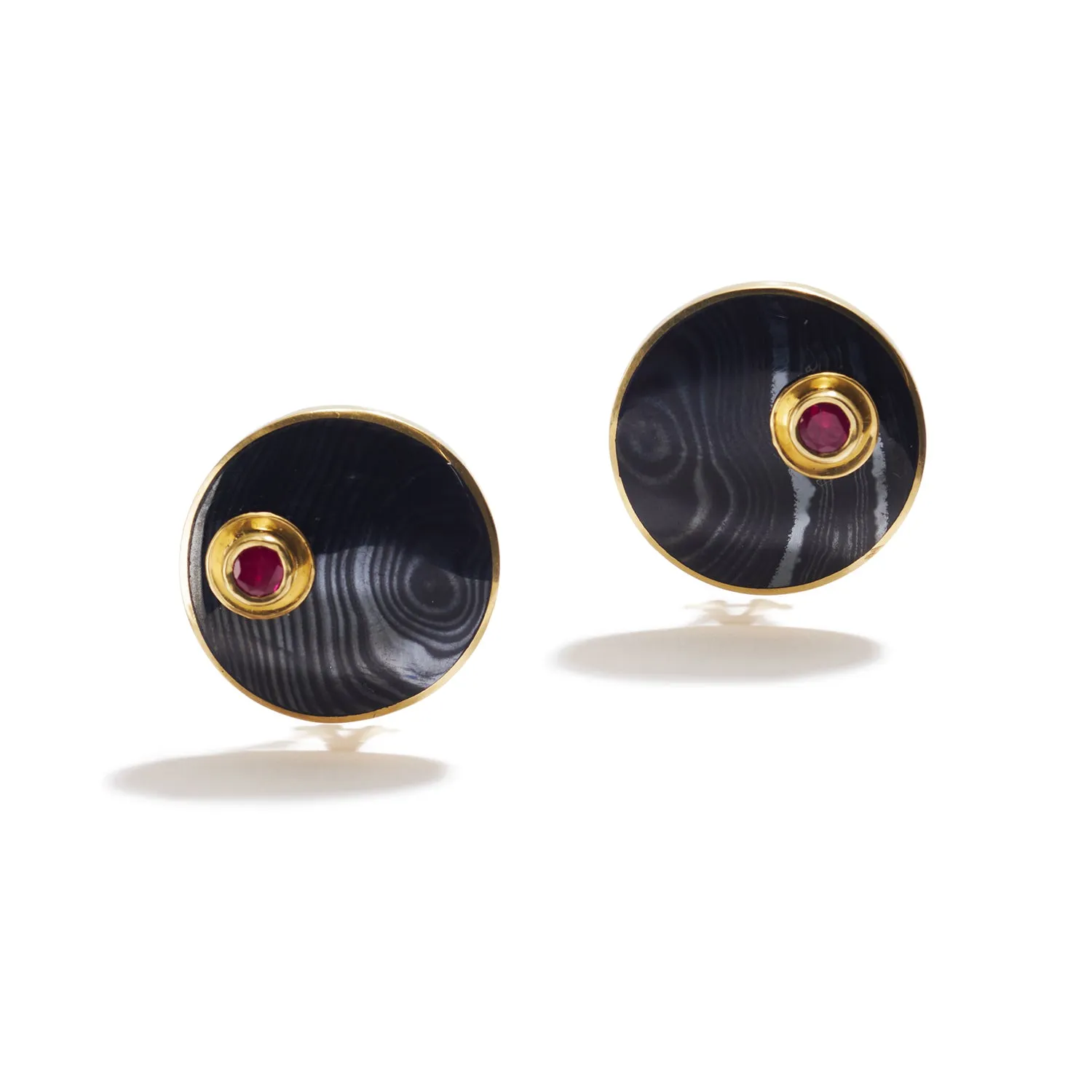 Earrings with Rubies