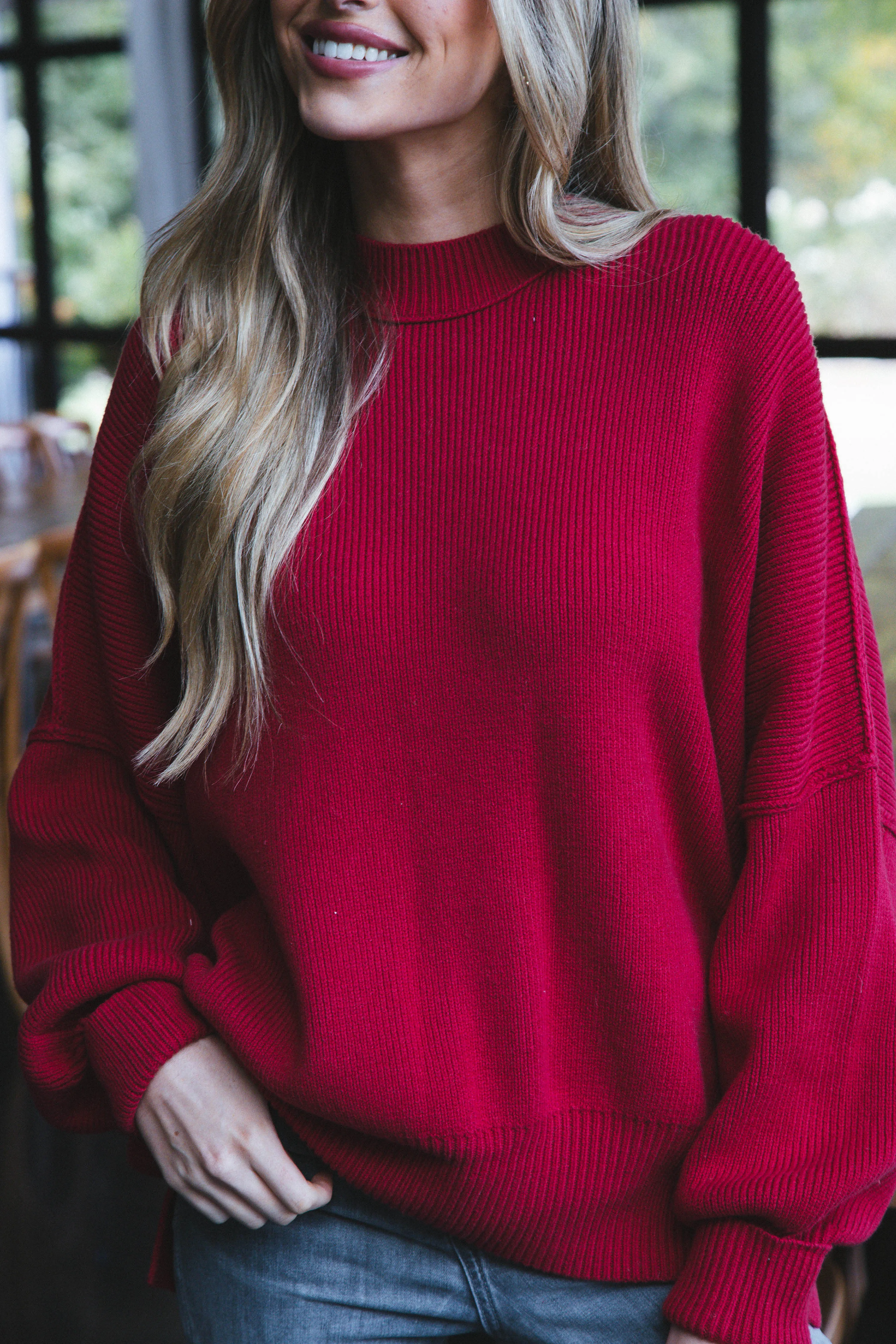 Easy Street Tunic Sweater, Cherry | Free People