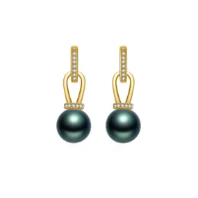 Elegant Tahitian Saltwater Pearl Earrings WE00404