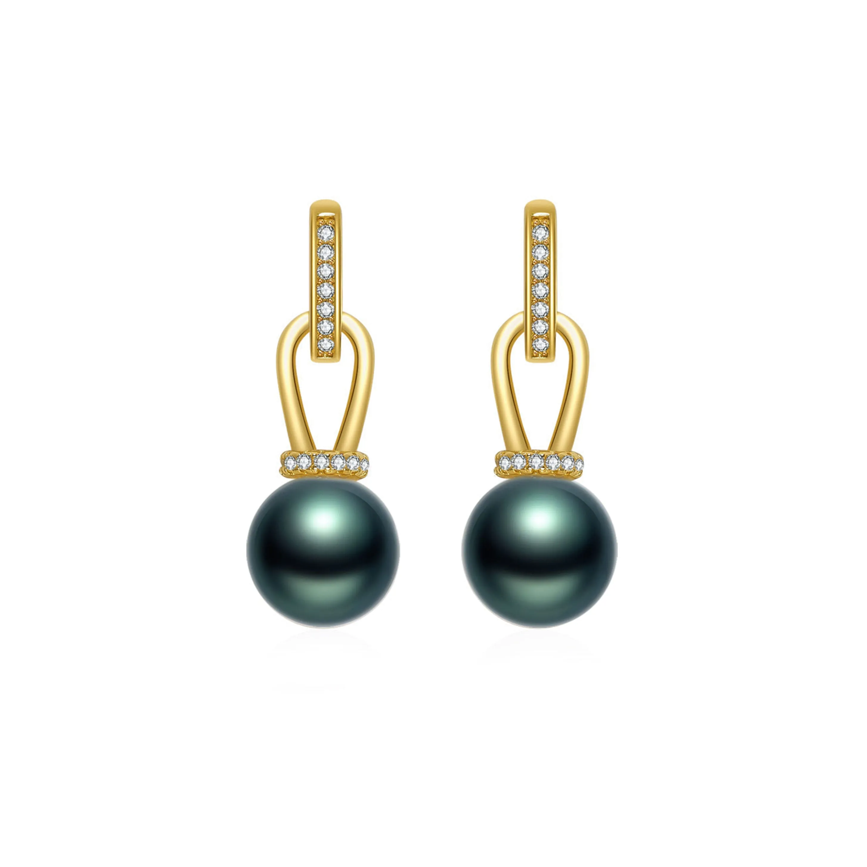 Elegant Tahitian Saltwater Pearl Earrings WE00404