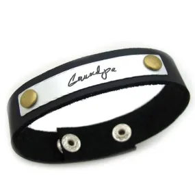 Engraved Handwriting Bracelet for Men - Personalized Gift