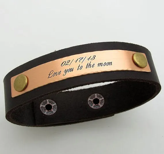 Engraved Handwriting Bracelet for Men - Personalized Gift