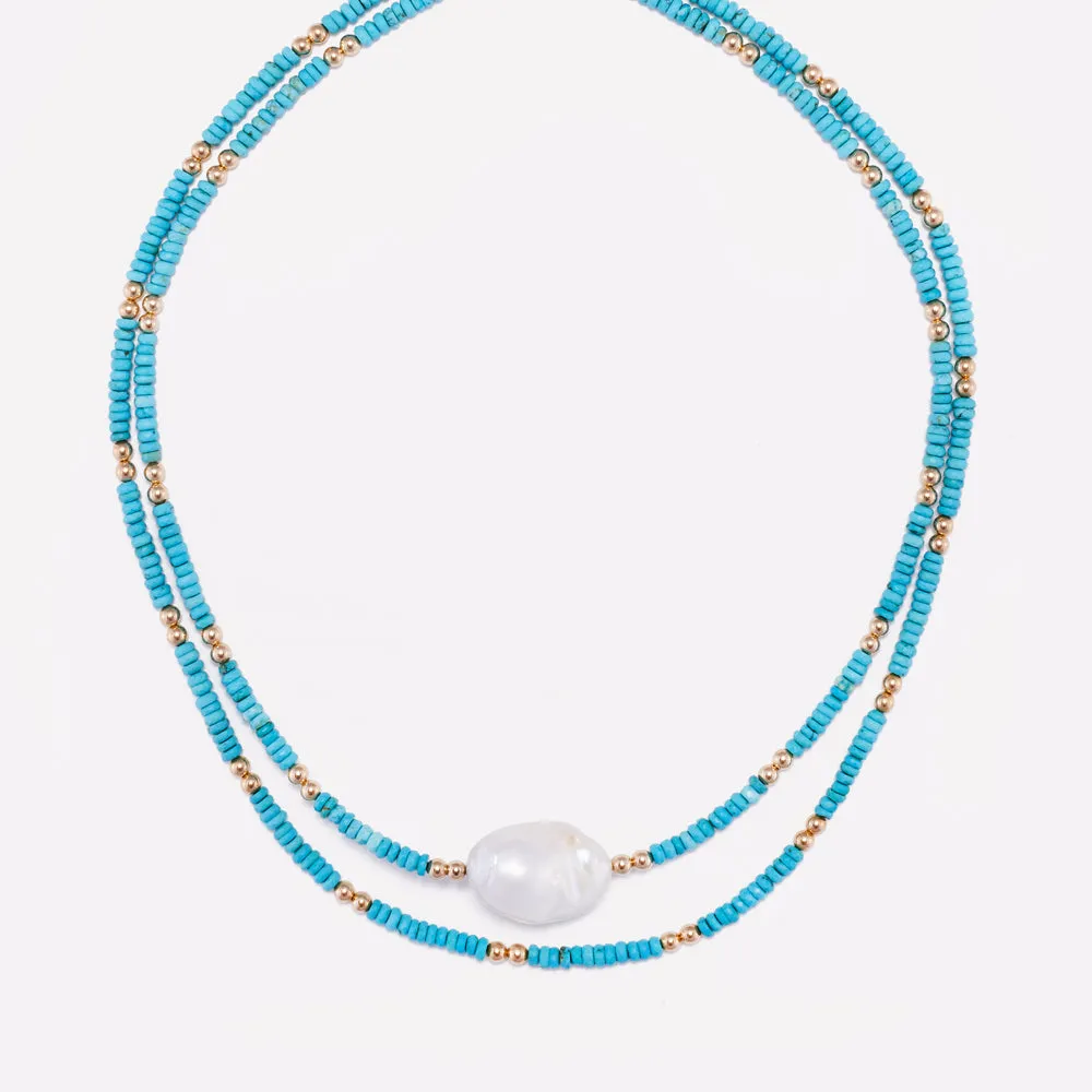 EVA TURQUOISE NECKLACE 4MM