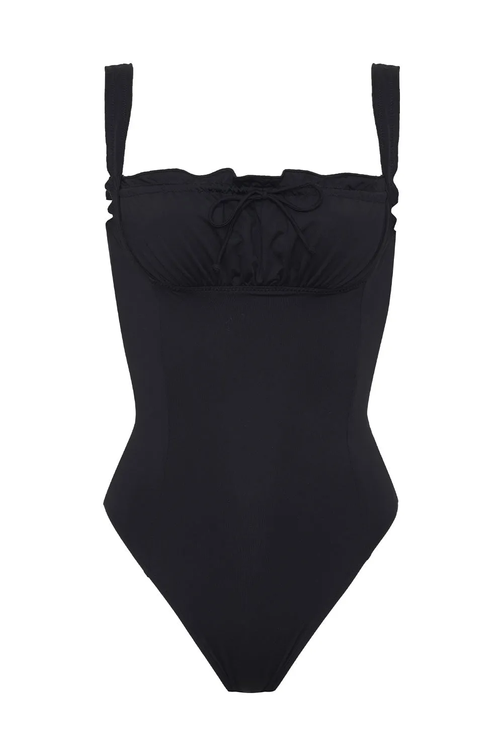 Fawn Ruffle One Piece Swimsuit - Black