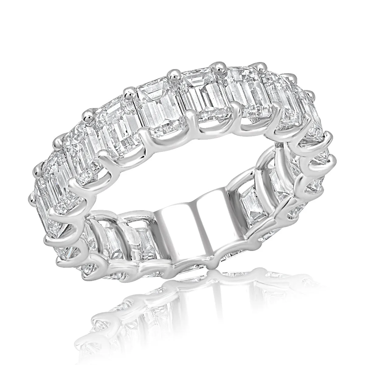 FAY 2-3 Carat Emerald Cut Diamond Eternity Band in Platinum 10 pointer VVS-VS/H-I By Mike Nekta SIZE 4-9