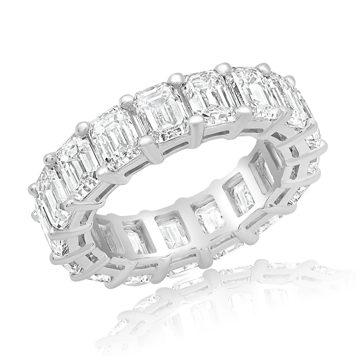 FAY 2-3 Carat Emerald Cut Diamond Eternity Band in Platinum 10 pointer VVS-VS/H-I By Mike Nekta SIZE 4-9