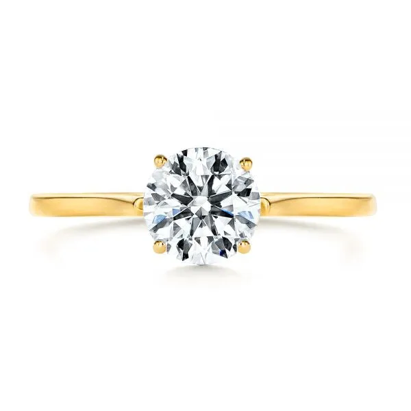 Four Prong Leaf Solitaire Diamond Engagement Ring [Setting Only] - EC026