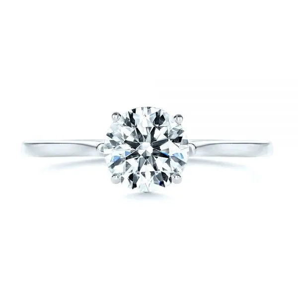 Four Prong Leaf Solitaire Diamond Engagement Ring [Setting Only] - EC026