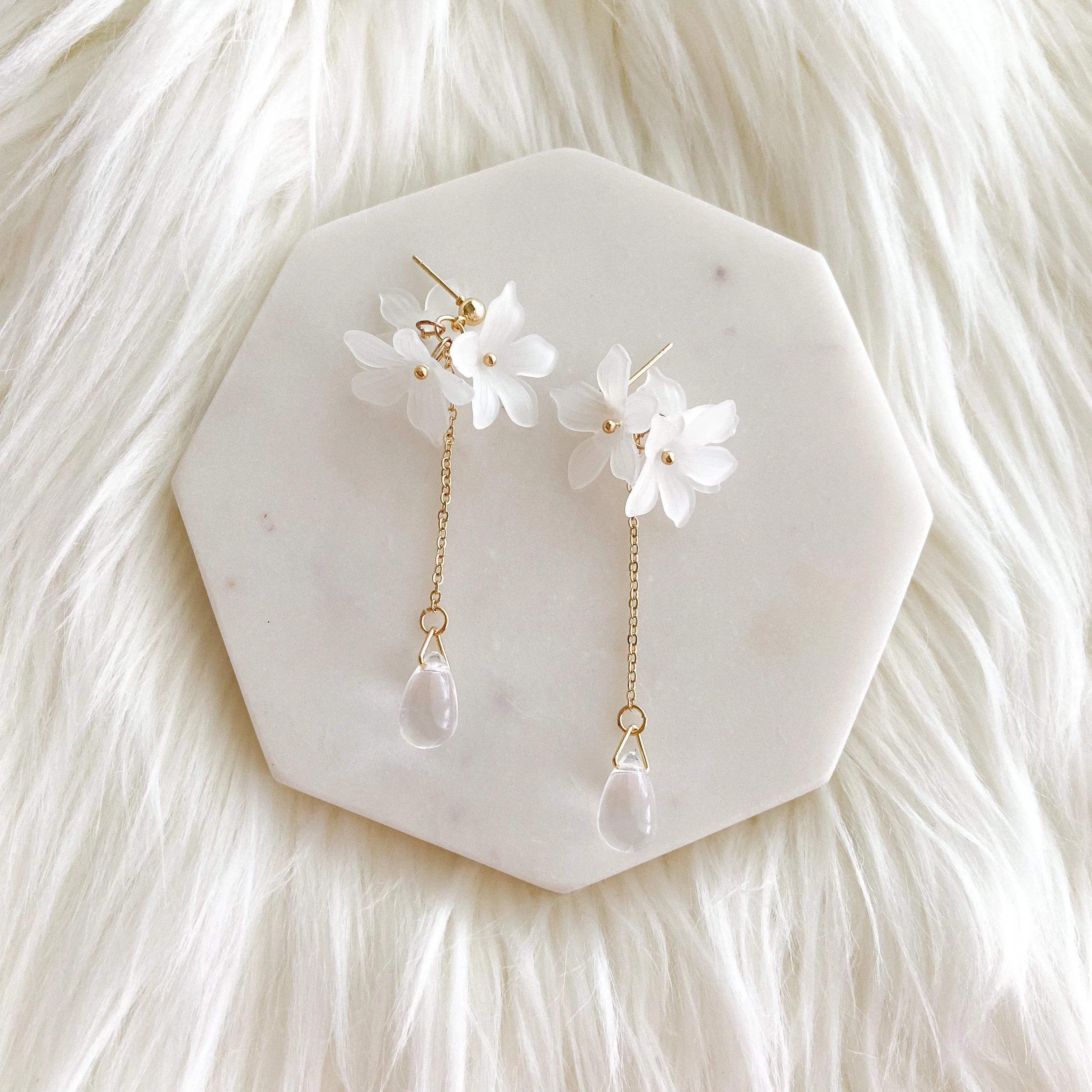 Frosted Floral Earrings - 7 Styles