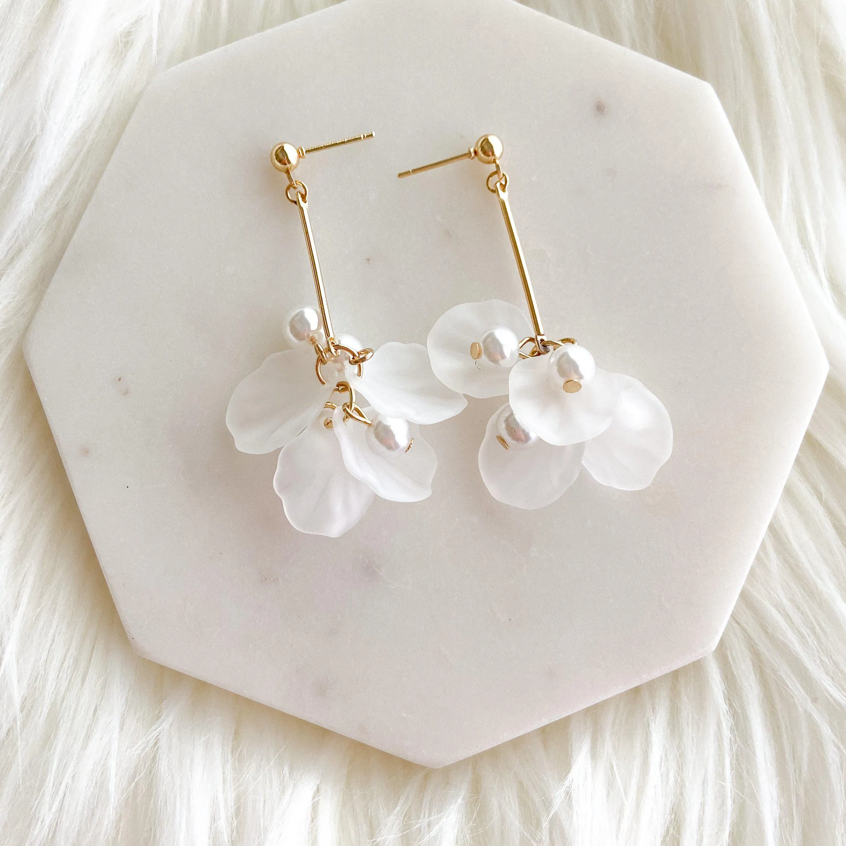 Frosted Floral Earrings - 7 Styles