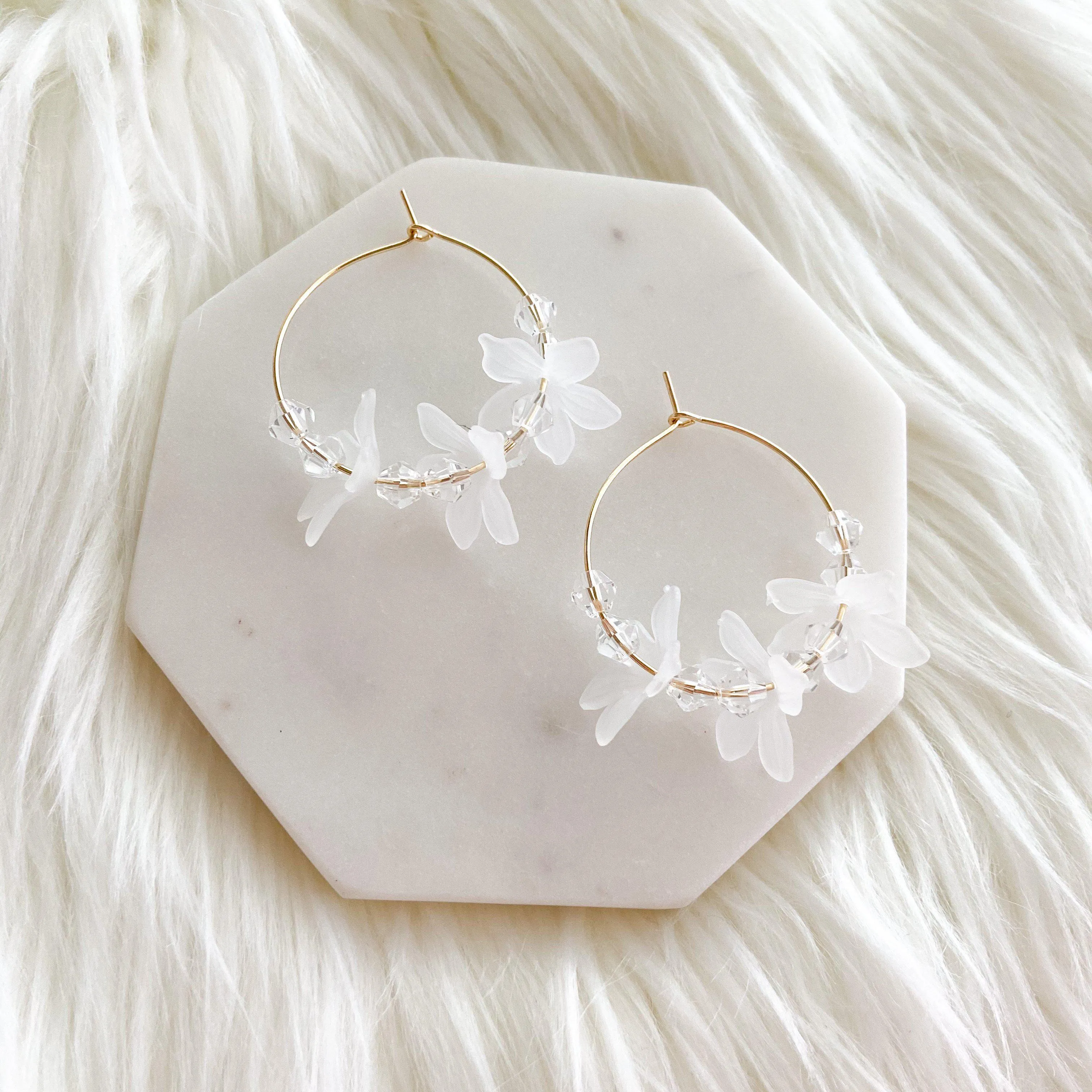 Frosted Floral Earrings - 7 Styles