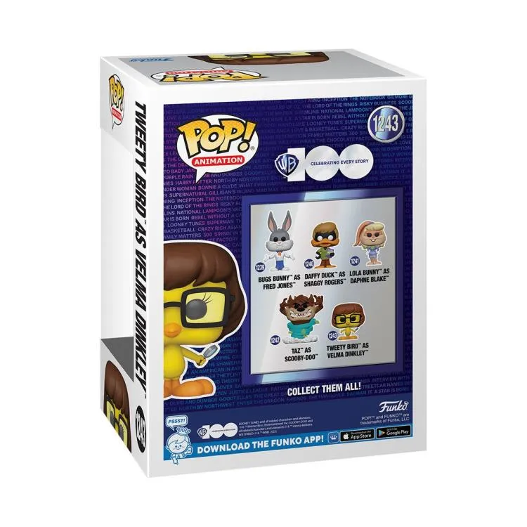 Funko POP! Warner Bros. 100th Anniversary Looney Tunes x Scooby-Doo - Tweety Bird as Velma Dinkley