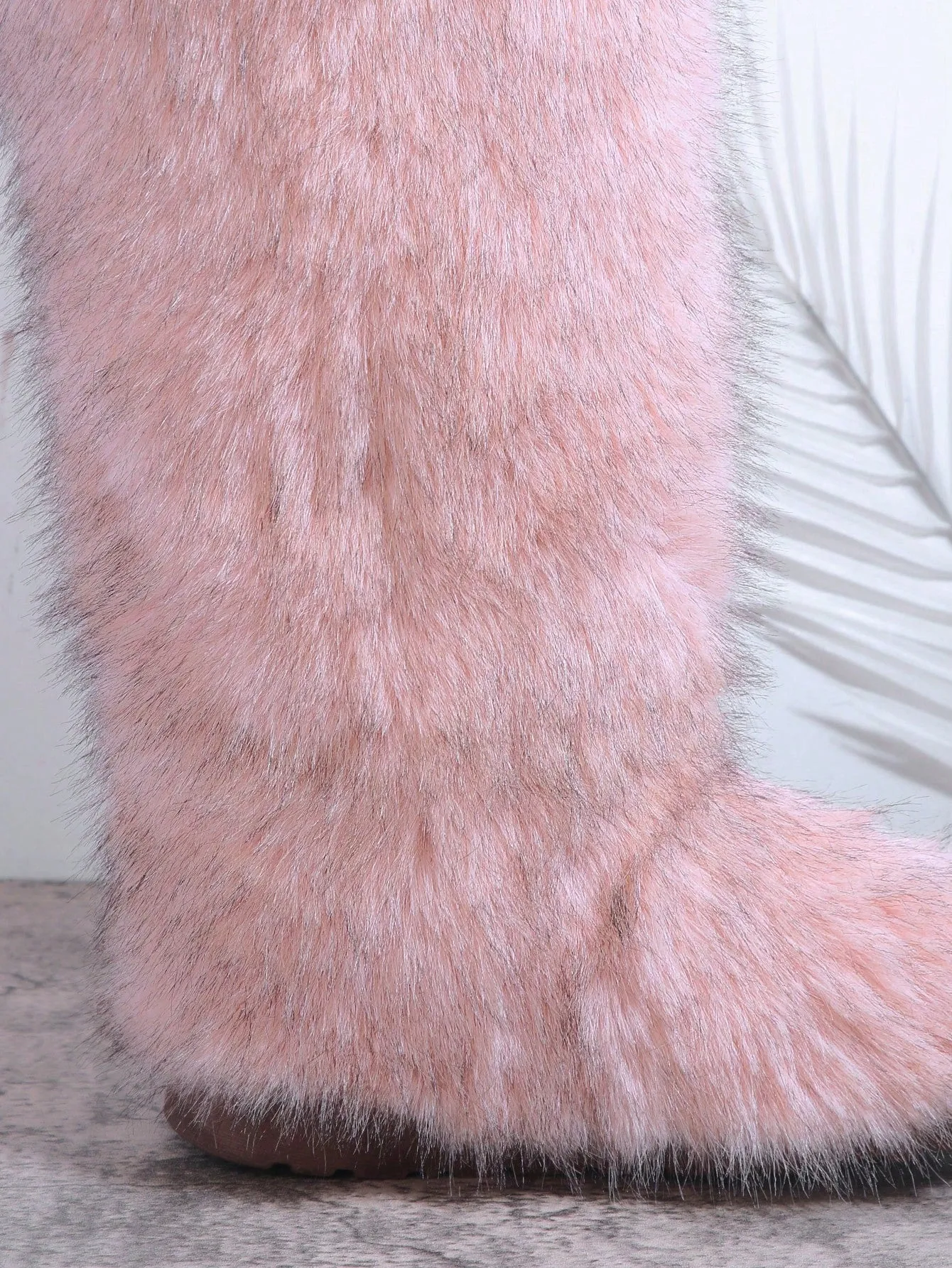 Fuzzy Slip On Boots