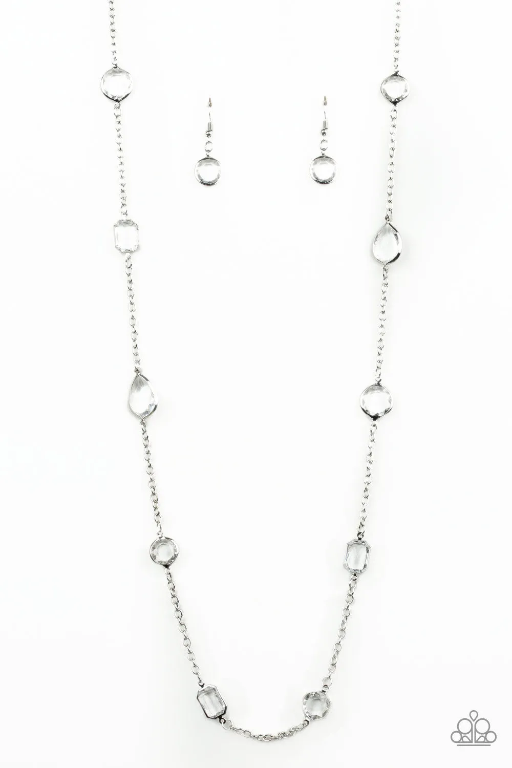 Glassy Glamorous - White Necklace