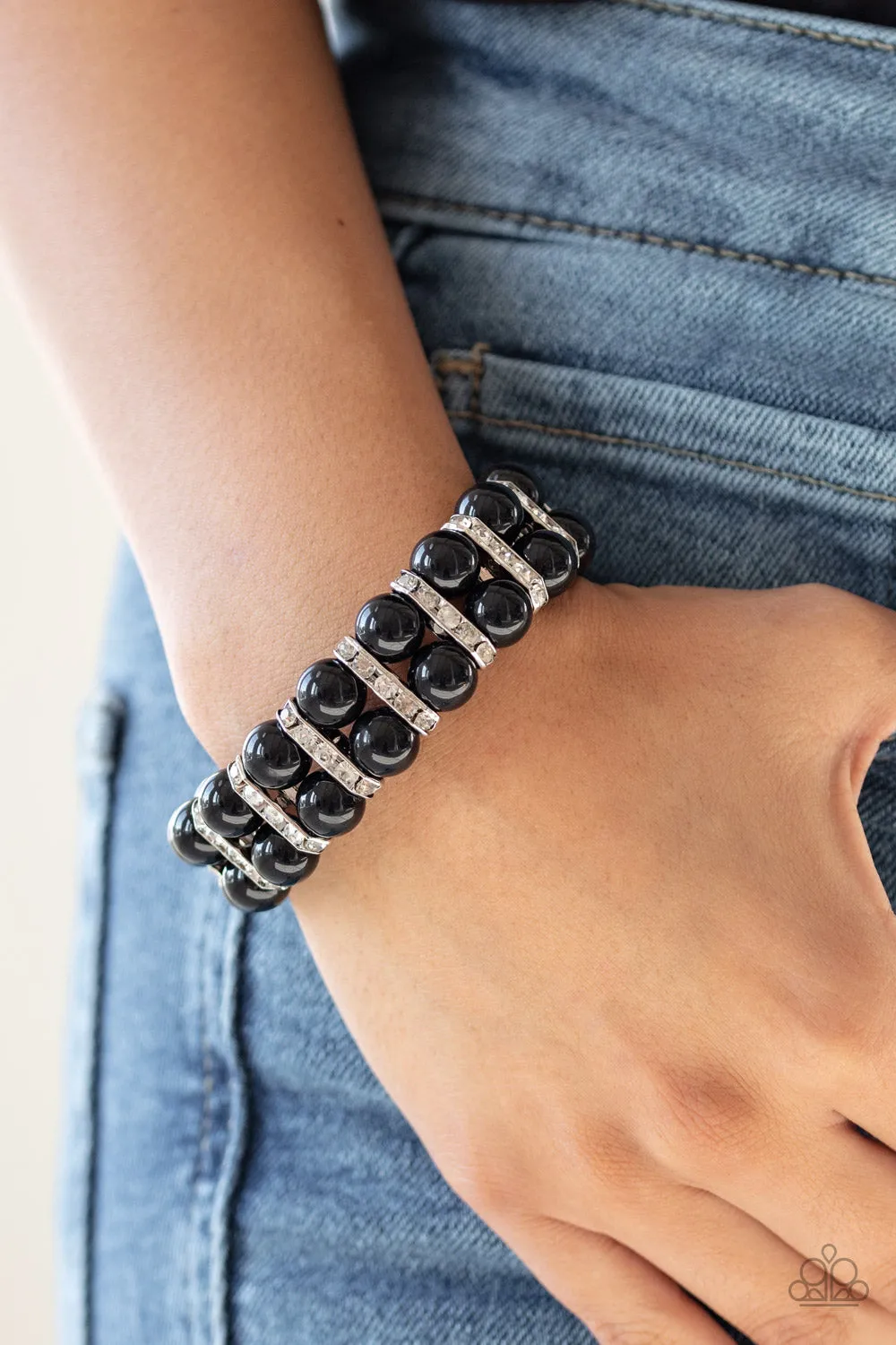 Glowing Glam - Black Bracelet