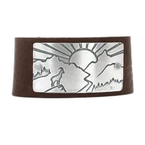 Going to the Sun Road Leather Cuff