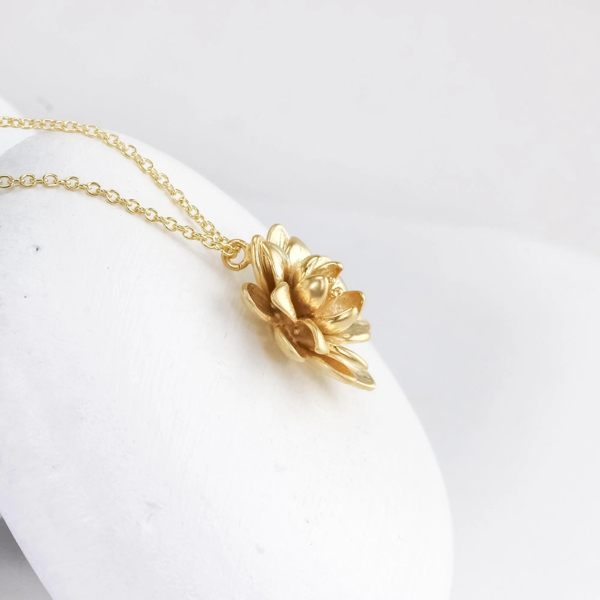 Golden Lotus Necklace