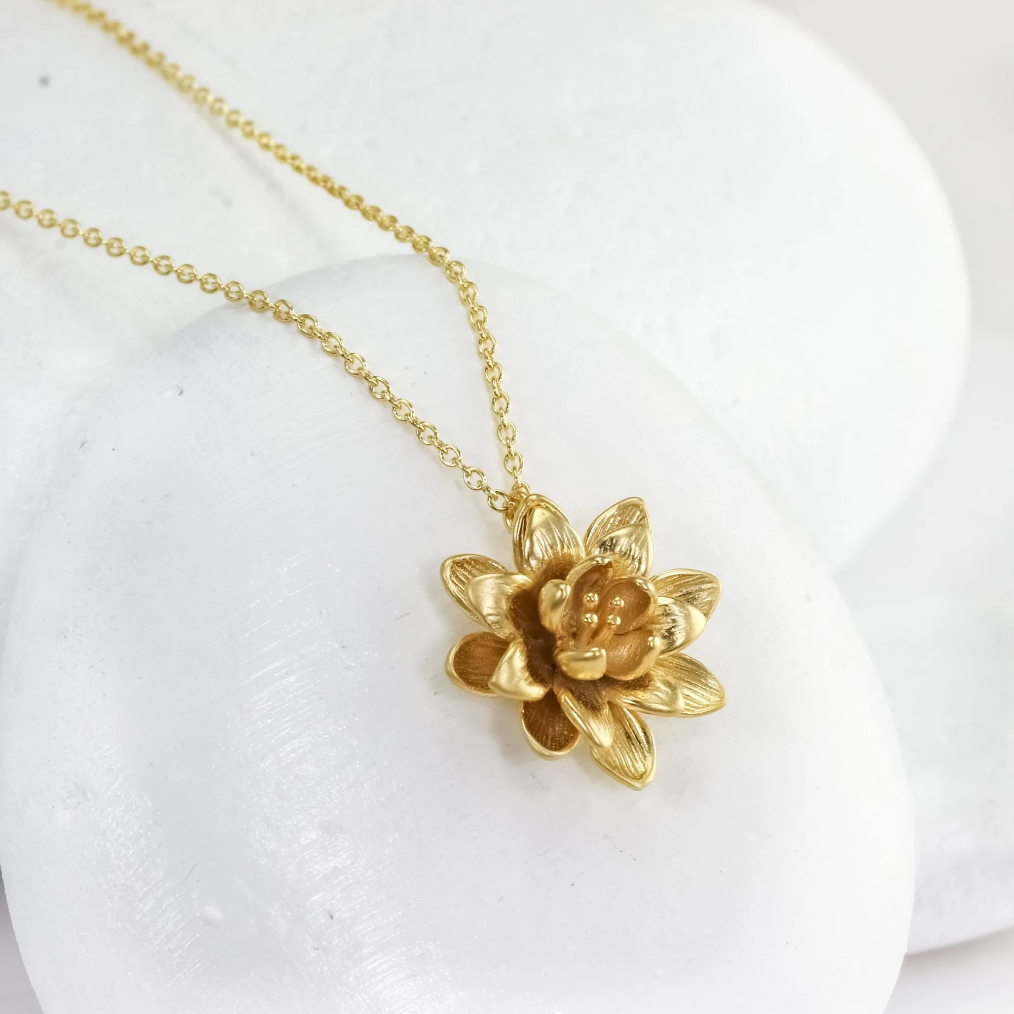 Golden Lotus Necklace