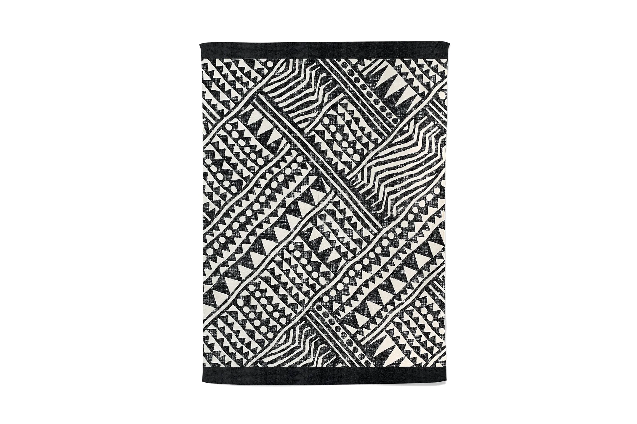 GRAFFITO BEACH TOWEL BLACK / MILK