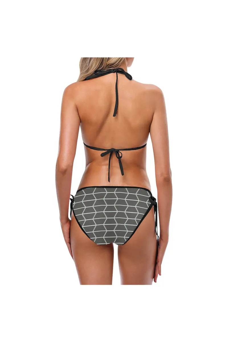 Gray Camouflage Custom Bikini Swimsuit