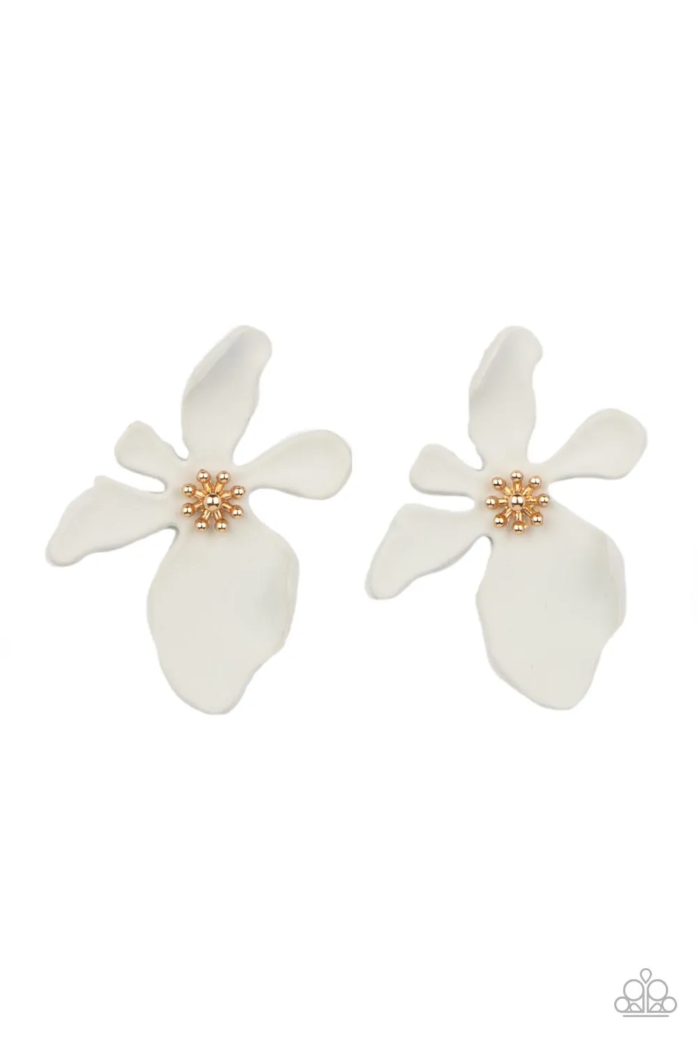 Hawaiian Heiress - White Post Earring