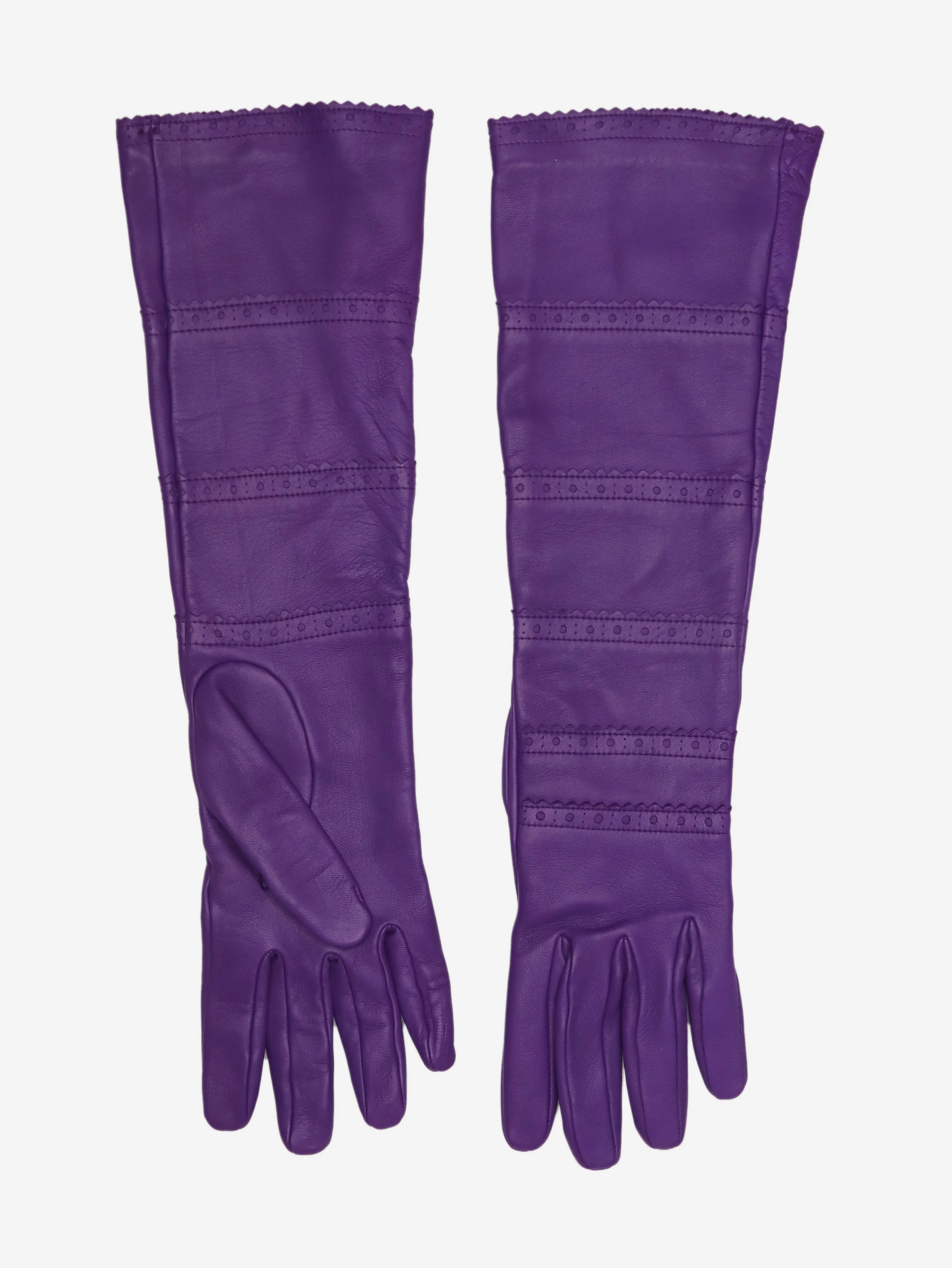 Hermes Purple leather gloves - size