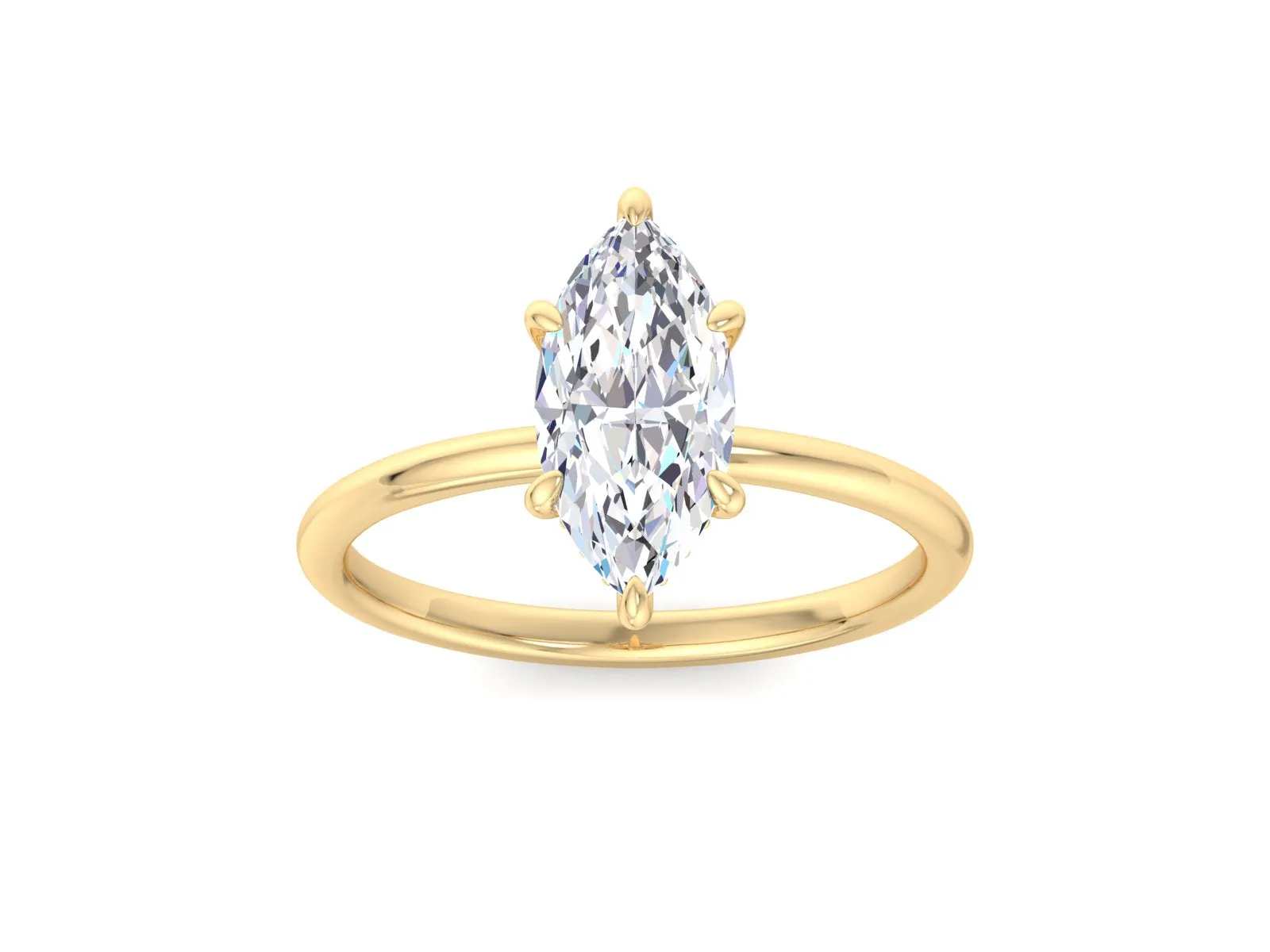 Hidden Halo Marquise Moissanite Engagement Ring 14k Rose Gold, Victorian Engagement Ring