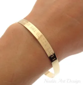 Inspirational Quote Gold Bracelet