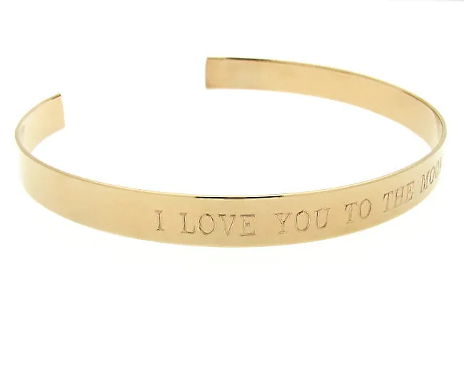 Inspirational Quote Gold Bracelet