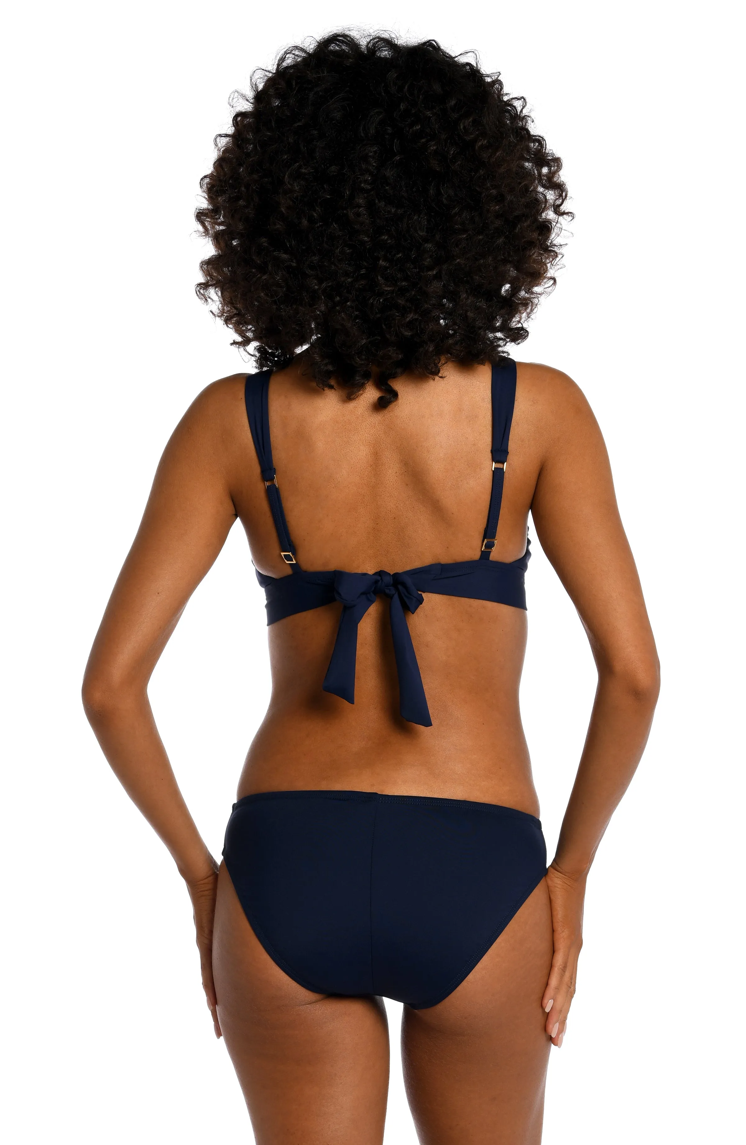 Island Goddess Banded Tall Triangle Top - Indigo