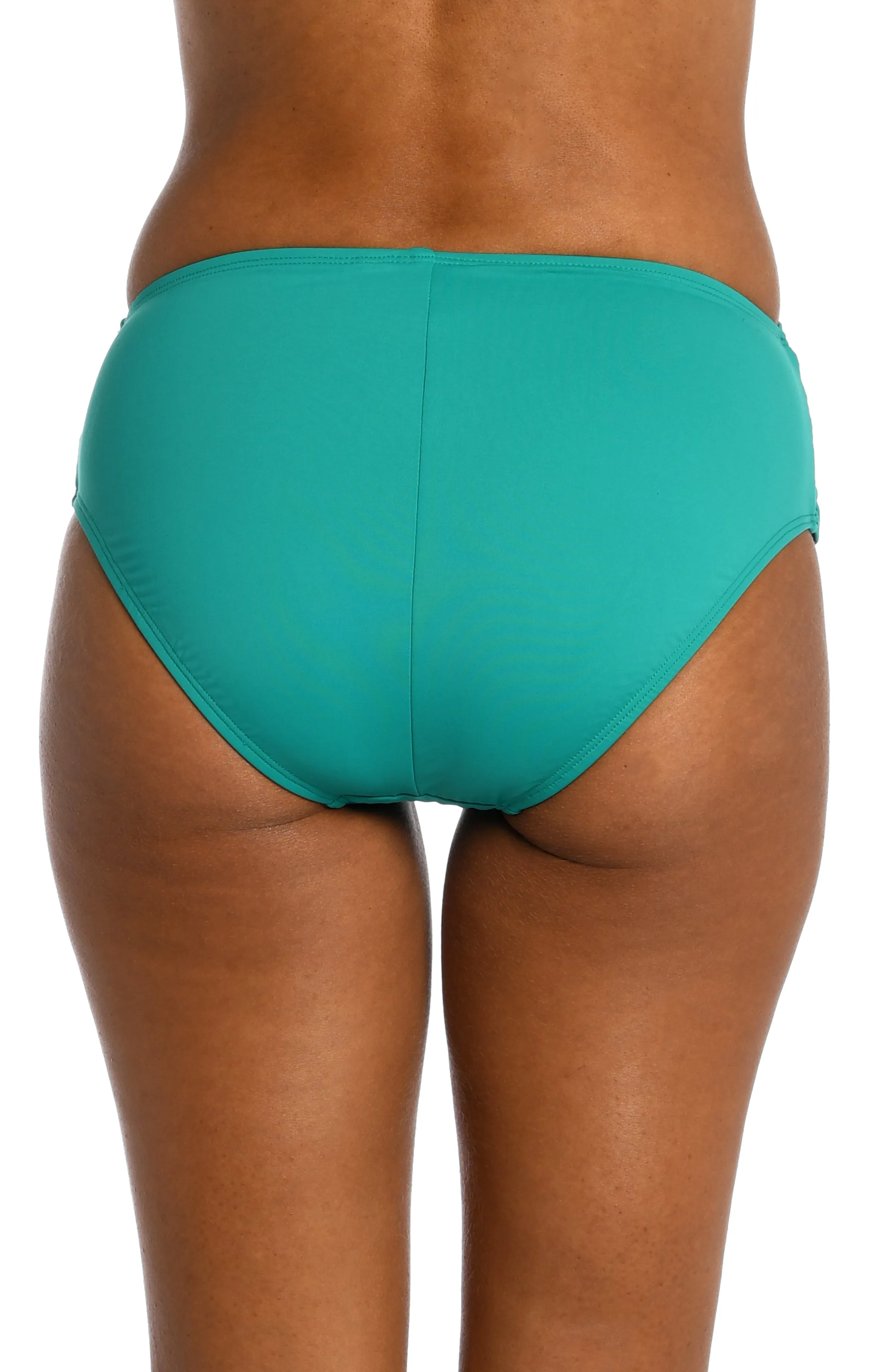 Island Goddess Mid-Waist Sash Band Bottom - Emerald - FINAL SALE