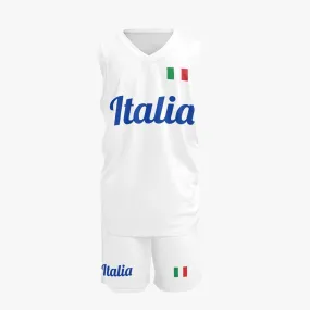 Italy Basketball Jersey Set - White