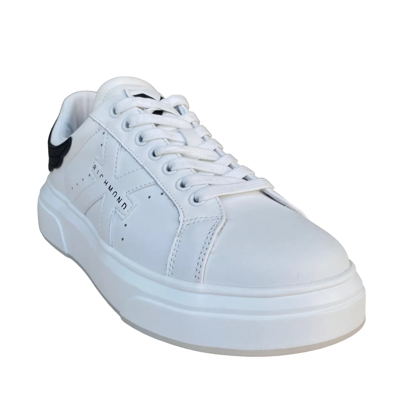 John Richmond men's leather sneakers shoe Action 22203/CP A white