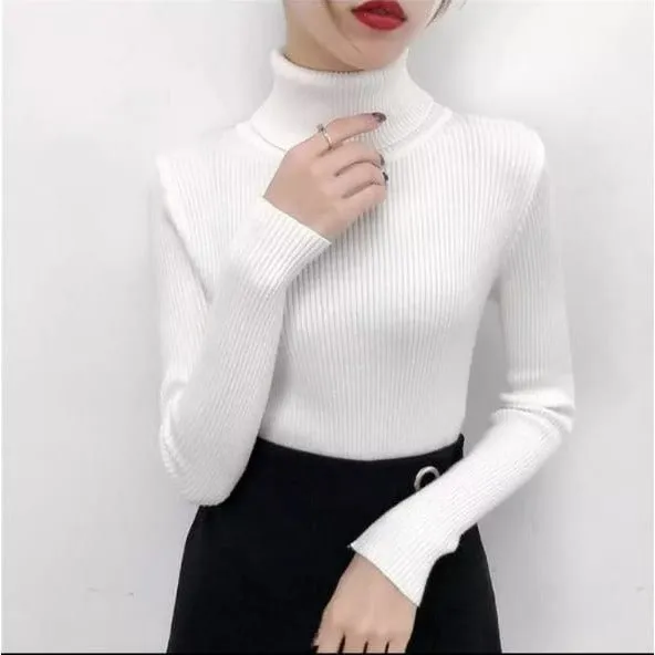 Knitted Polo Neck