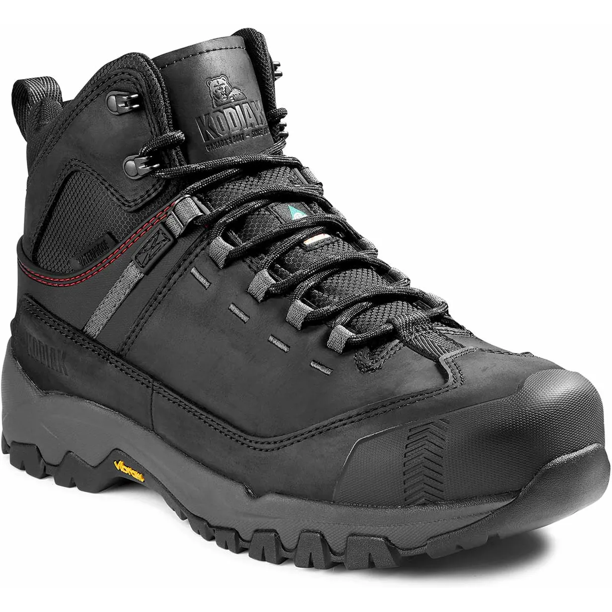 Kodiak Men's Quest Bound Comp Toe WP Hiker Work Boot -Black- 4TELBK