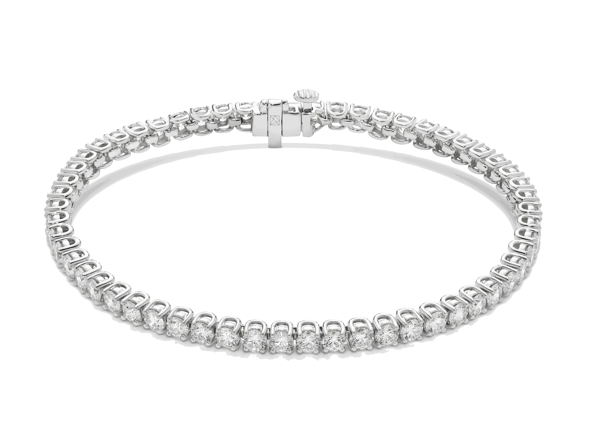 Lab-Grown Diamond Small Tennis Bracelet - E/F color, 7 length | White