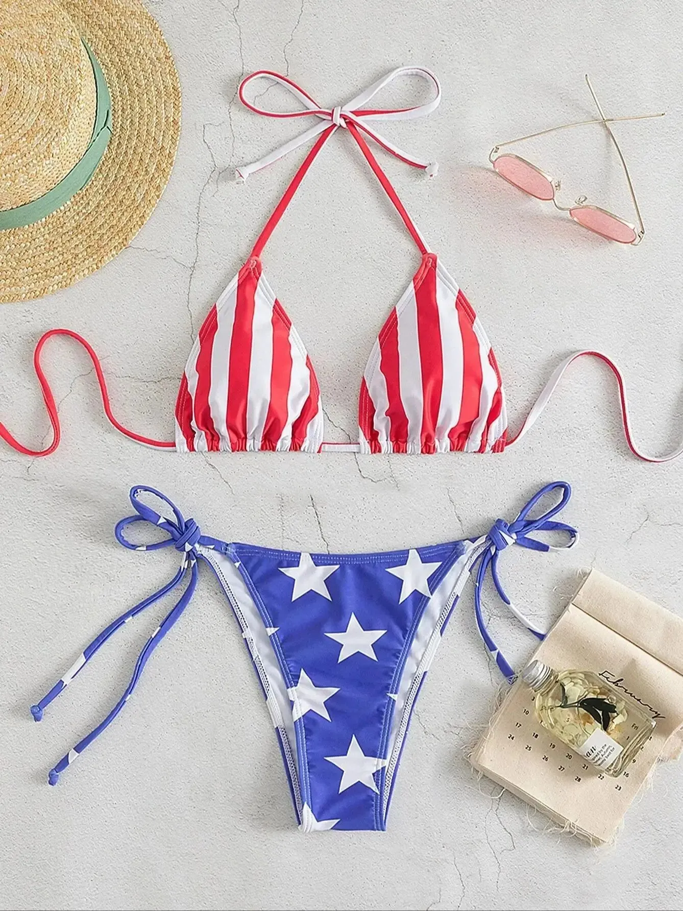 Liberty Love Bikini mit USA-Flagge