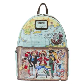 Loungefly Toei One Piece Luffy Gang Map Mini Backpack