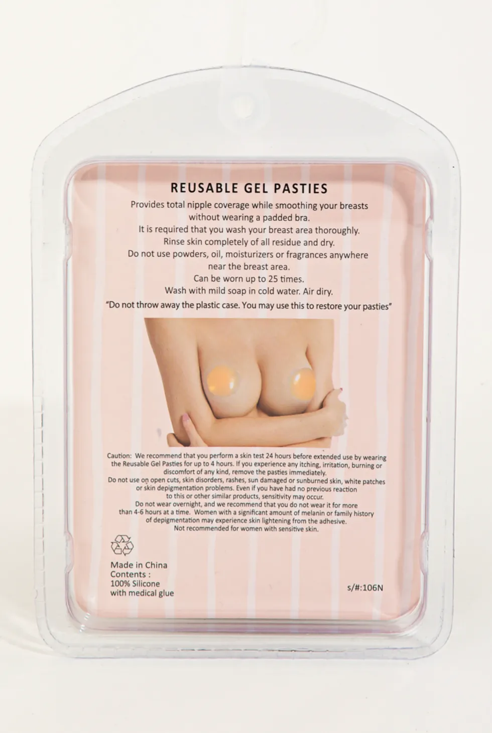 Magic Curves Reusable Gel Pasties in Peach - FINAL SALE