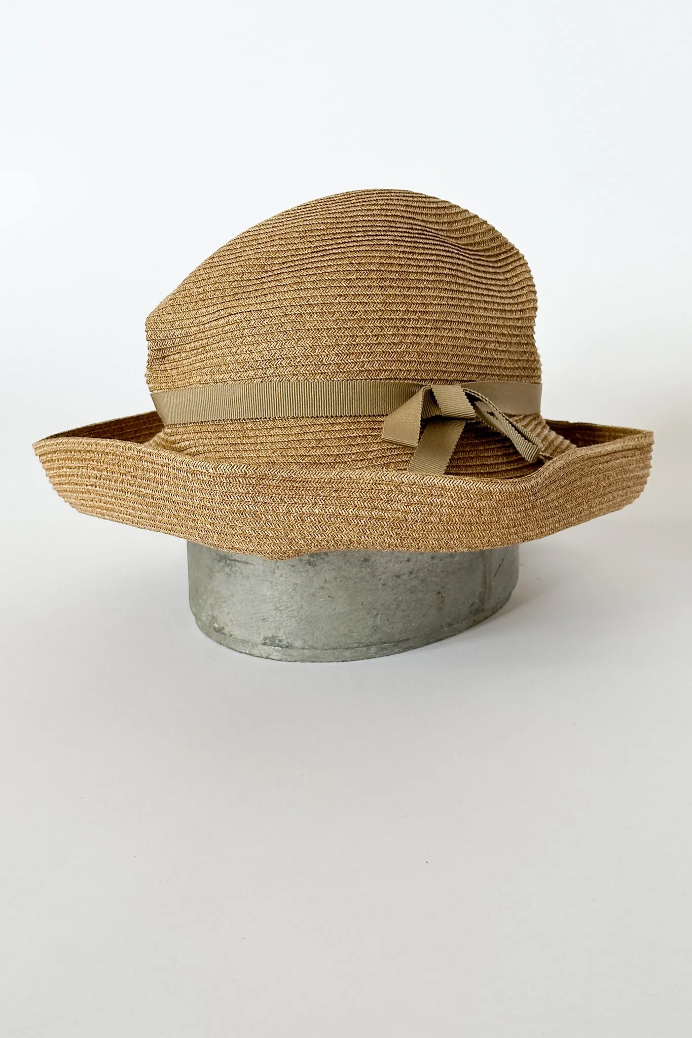 Mature Ha - Boxed Hat 11cm Brim Grosgrain Ribbon