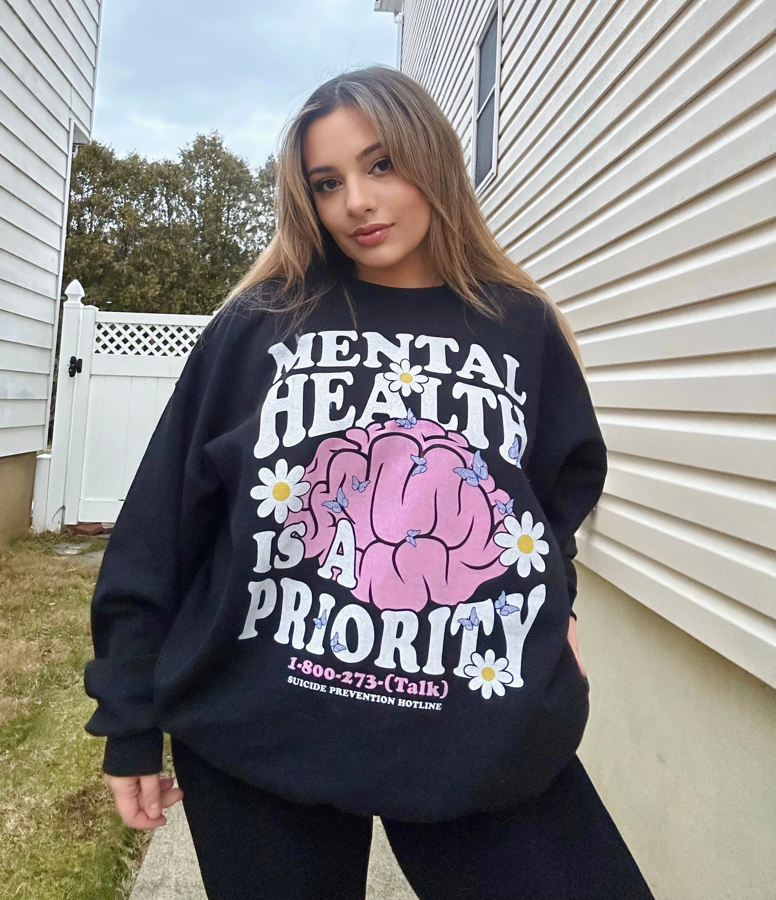 MENTAL HEALTH IS A PRIORITY- CREWNECK