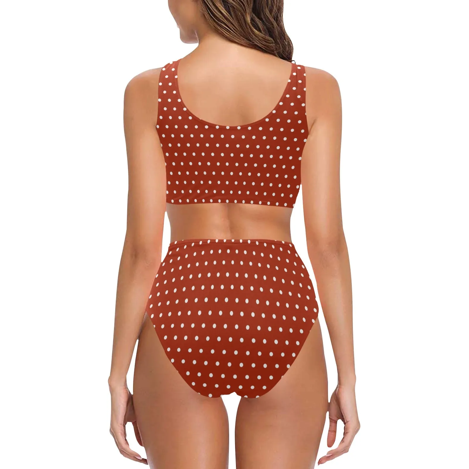 Micro Polkadot Chest Bowknot Bikini Swimsuit