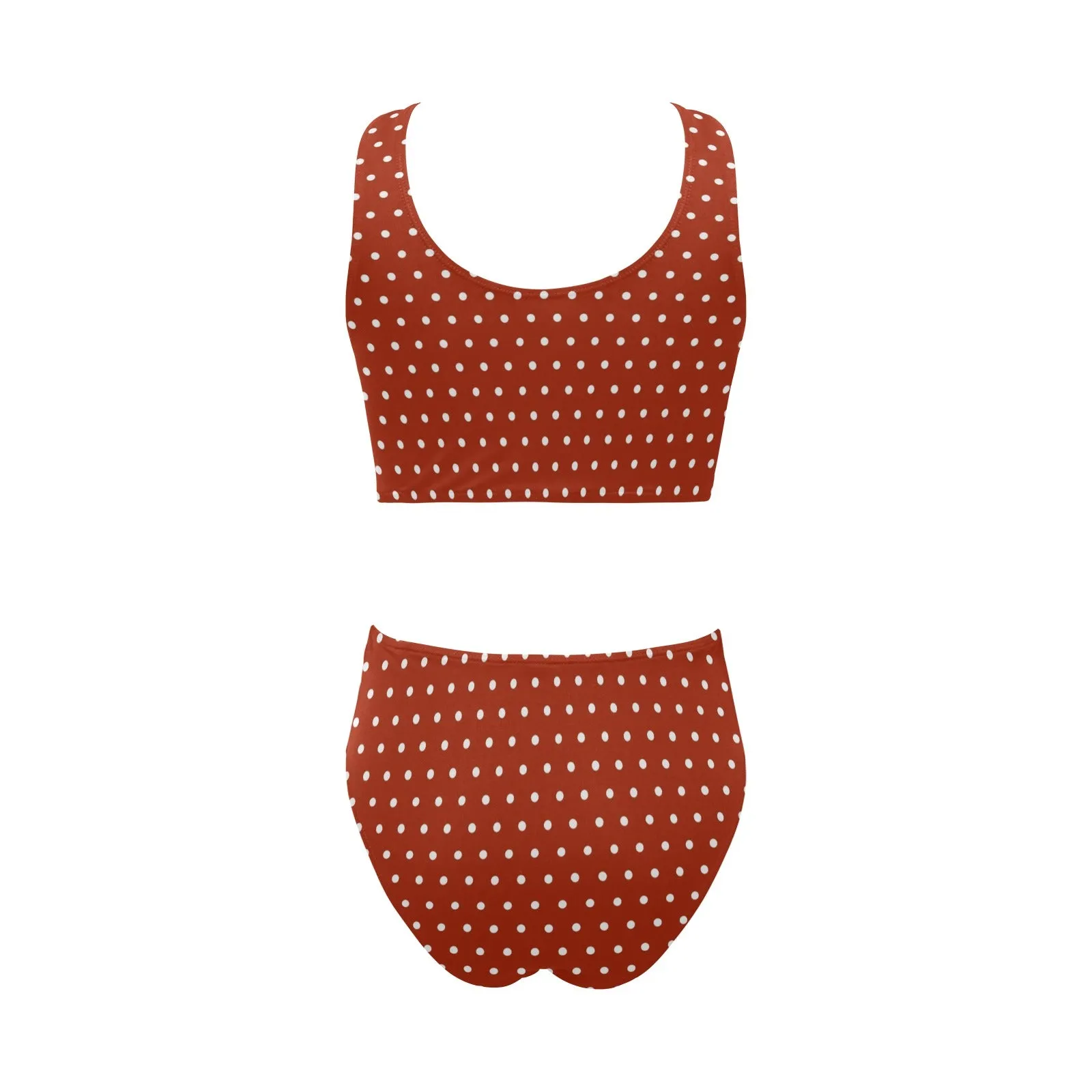 Micro Polkadot Chest Bowknot Bikini Swimsuit