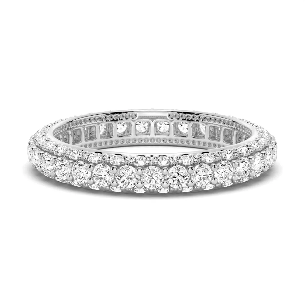 Micropavé Moissanite Eternity Wedding Band