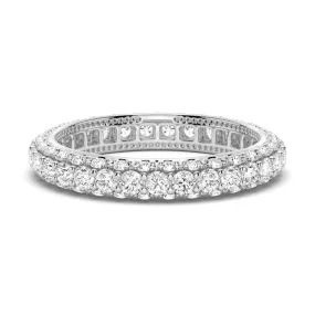 Micropavé Moissanite Eternity Wedding Band