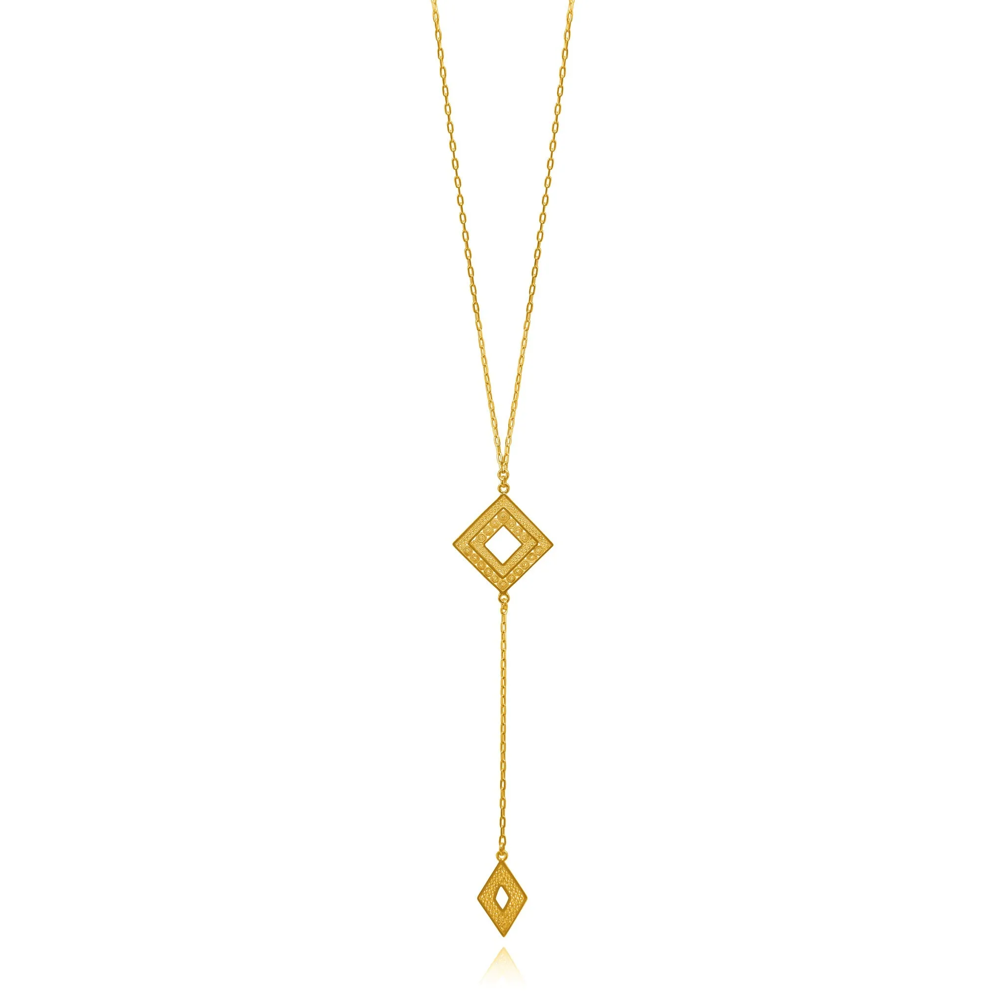 MILLIE GOLD LONG NECKLACE FILIGREE