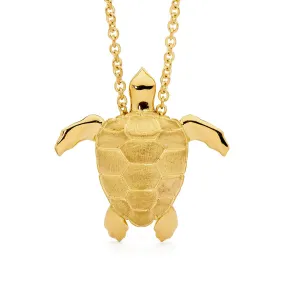 'Mother Loggerhead Turtle' Gold Necklace