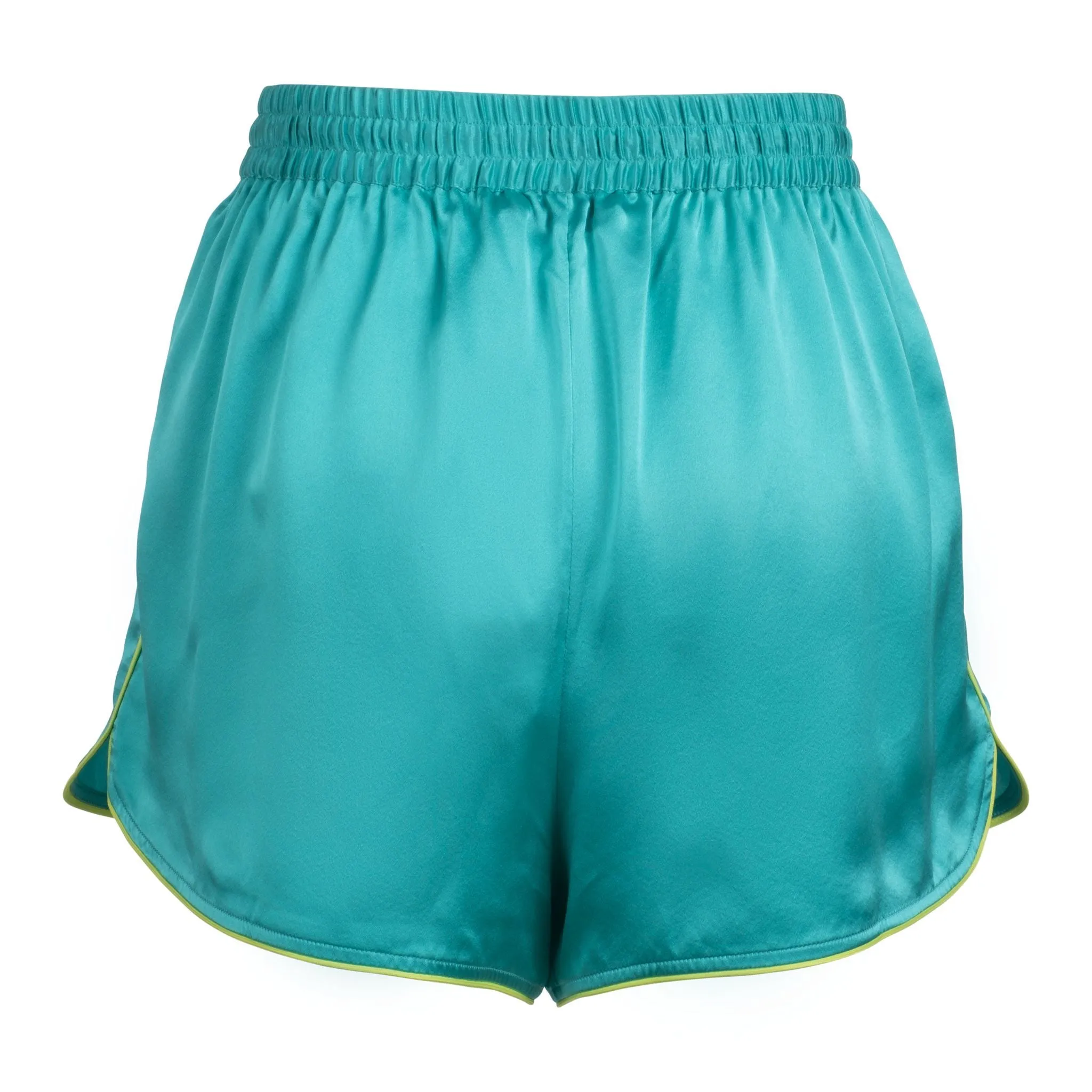 Neon Turquoise Bowling Shorts