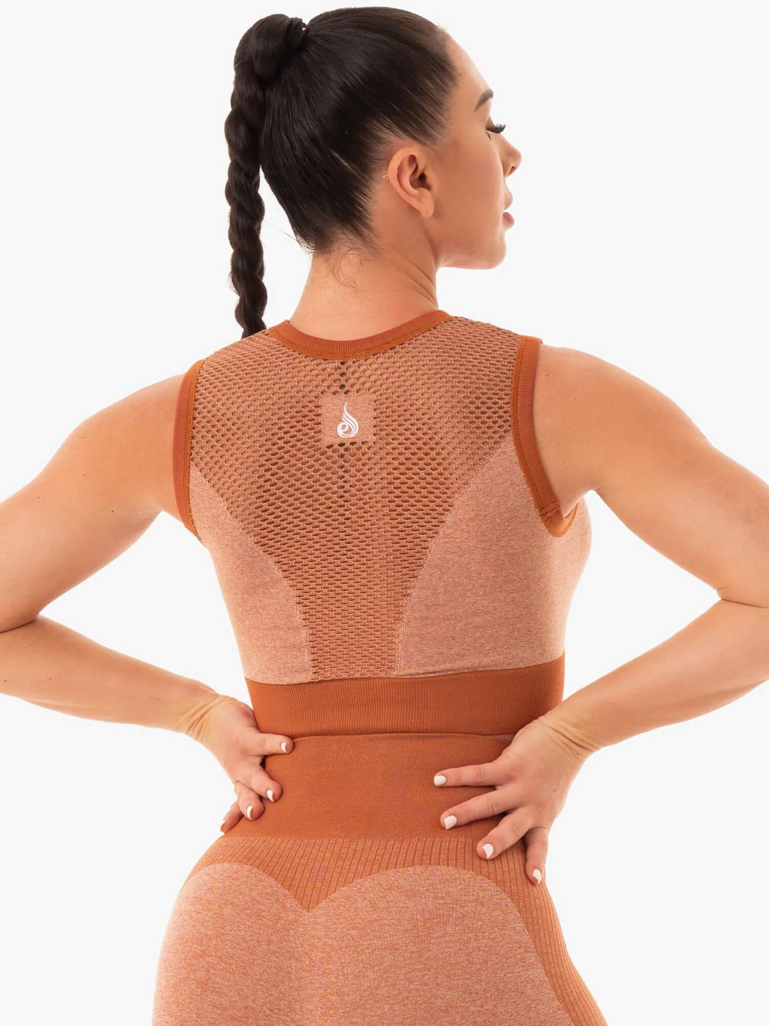 Oasis Seamless Crop Top - Desert Rust